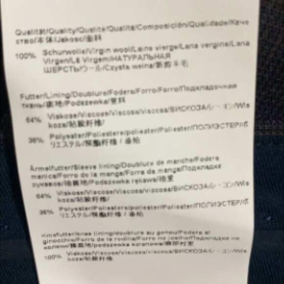 NWOT HUGO BOSS Men's 100% Virgin Wood Slim Fit Dress Pants (Unhemmed) Size 38 - Picture 11 of 11